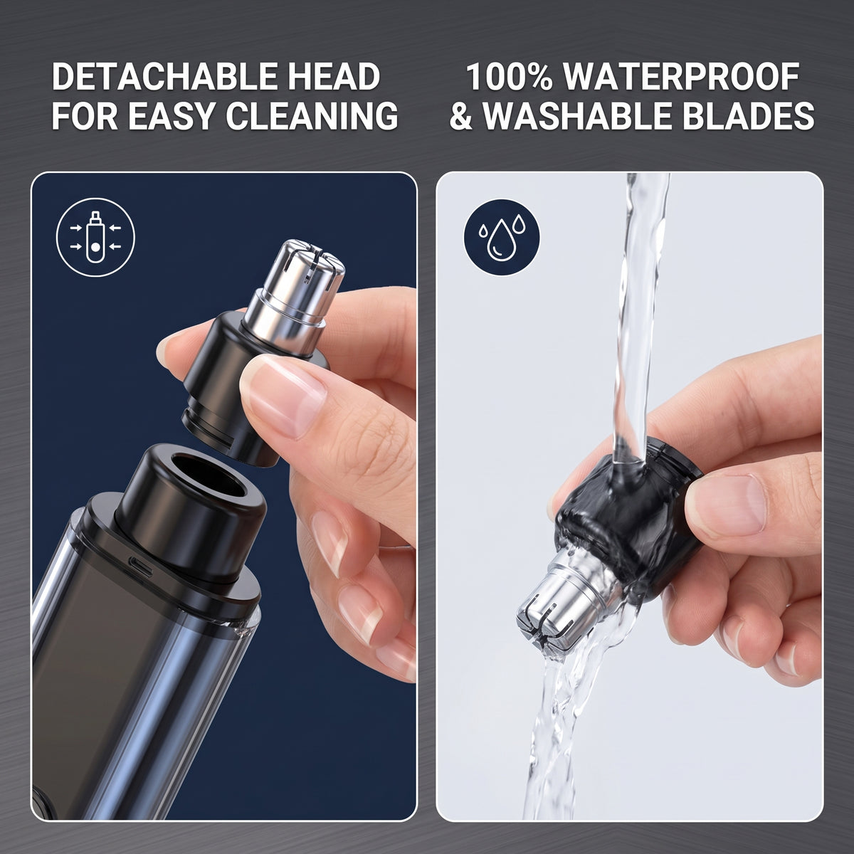 👃Smart Electric Nose Hair Trimmer | Painless Trimming & Waterproof Design | Ideal Personal Care Gift✨