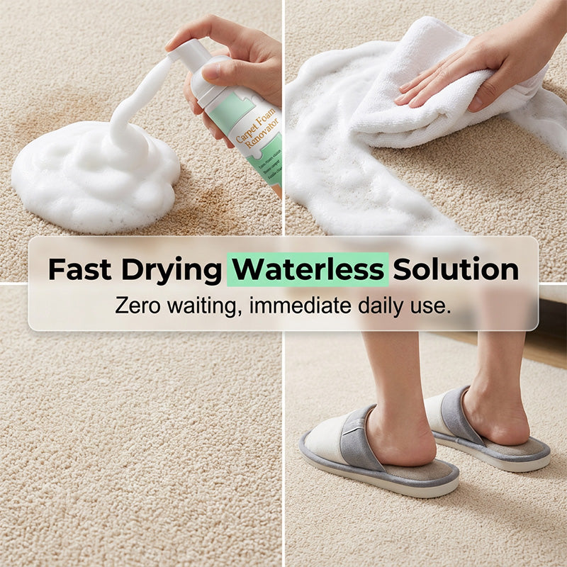 🔥Limited Time Promotion 50% OFF🔥Magic Carpet Foam Renovator: Instant Waterless Stain Eraser (With Towel)